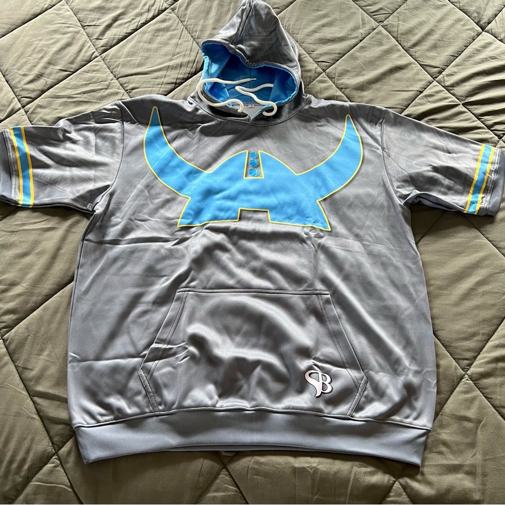 Custom FULL SUBLIMATION “VIKINGS” short sleeve hoodie with fleece lining